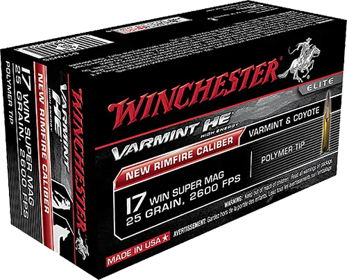 Image of Winchester Varmint Rimfire Rifle Ammunition .17 WSM 25 gr V-MAX 2600 fps 50/box