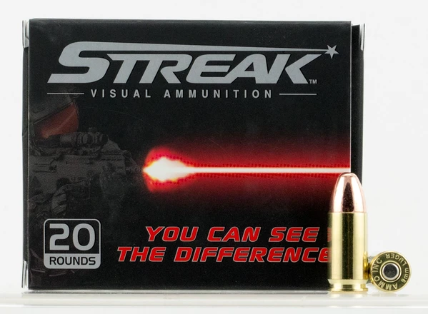 Image of Ammo Inc 9147TMCSTRKR Streak Red 9mm Luger 147 GR Total Metal Jacket 20 Bx/ 10 Cs