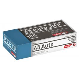 Image of Aguila Centerfire 45 Auto 185 grain Jacketed Hollow Point Pistol Ammo, 50/Box - 1E454321