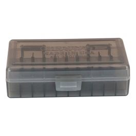 Image of Berrys Bullets 401 .380/9mm 50 Round Snap-Hinge Ammo Box, Smoke - 40101