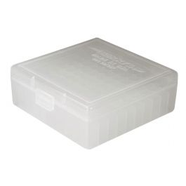 Image of Berrys Bullets 003 .38/.357 100 Round Snap-Hinge Ammo Box, Clear - 03030