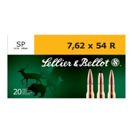 Image of Sellier & Bellot 7.62x54R 180gr SP Ammunition, 20 Round Box - SB76254RB