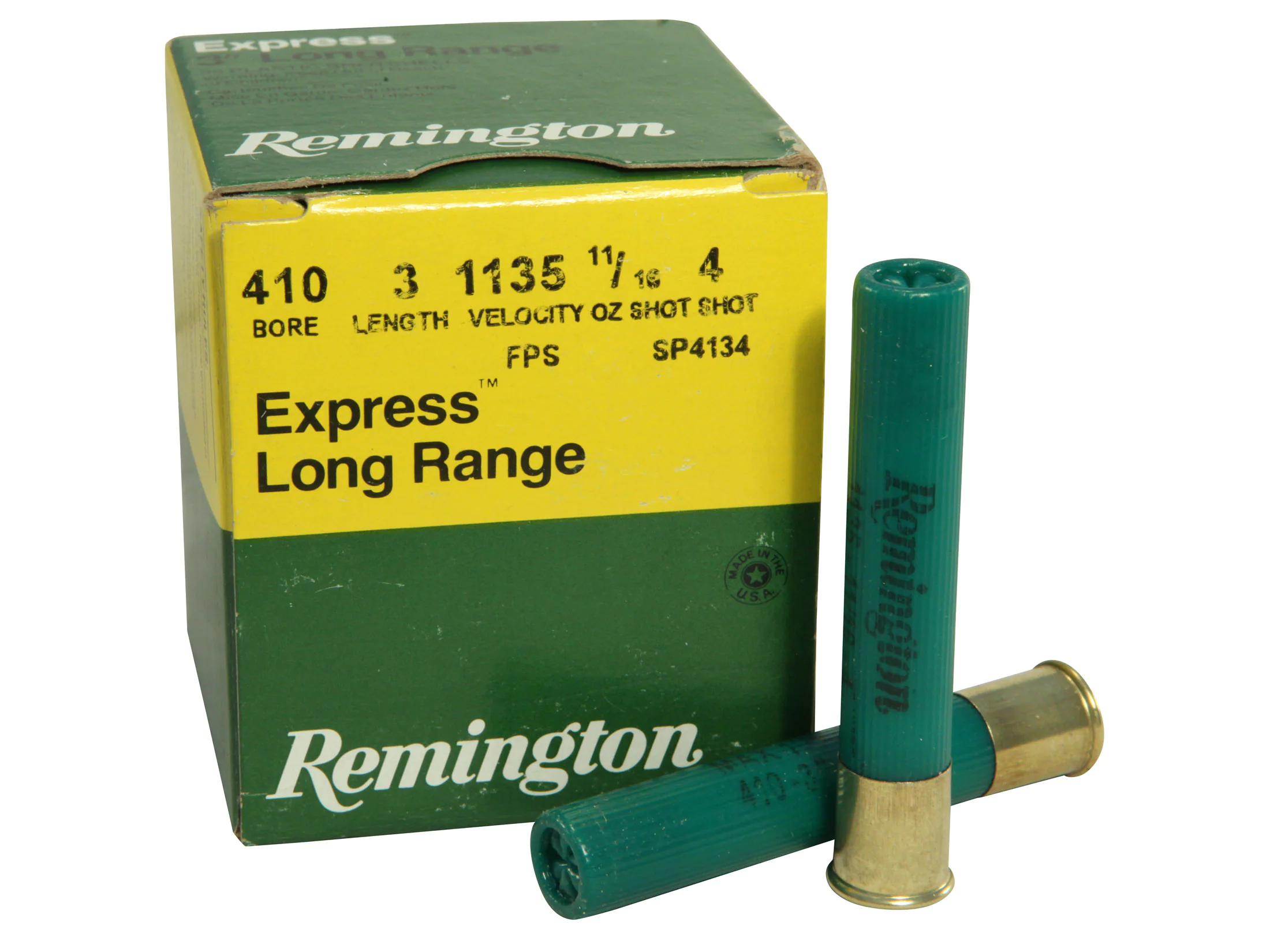 Image of Remington Express Extra Long Range Shotgun Ammo .410 ga 3" MAX 11/16 oz #4 1135 fps - 25/box