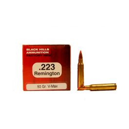Image of Black Hills 223 Remington 50gr V-Max Ammunition 50rds - M223N7