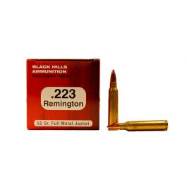 Image of Black Hills 223 Remington 55gr FMJ Ammunition 50rds - M223N1
