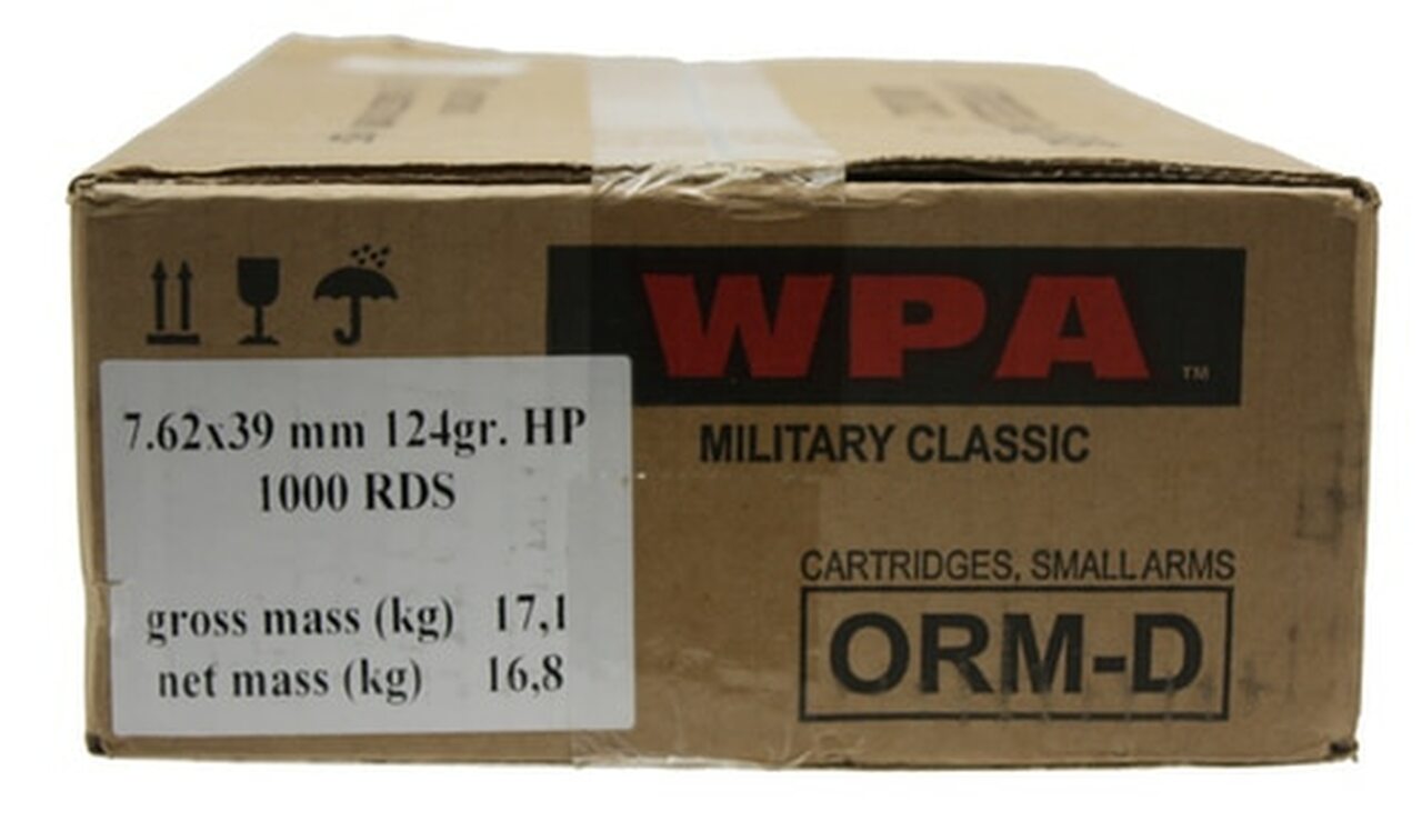 Image of Wolf Ammunition WOLF 762X39 Hollow Point, 124gr, 1000 Case