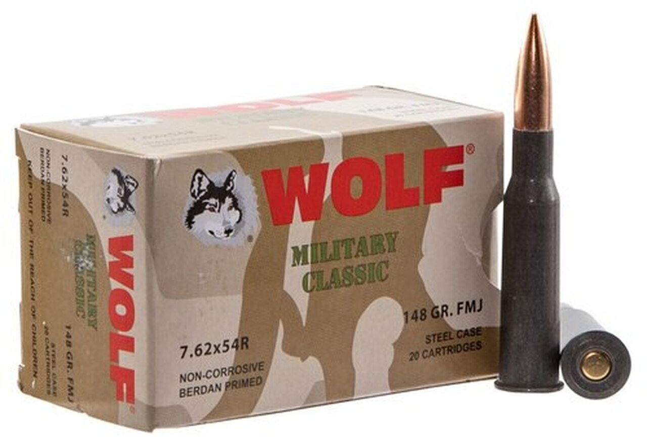 Image of Wolf Military 7.62X54R 148gr, FMJ, 20rd Box