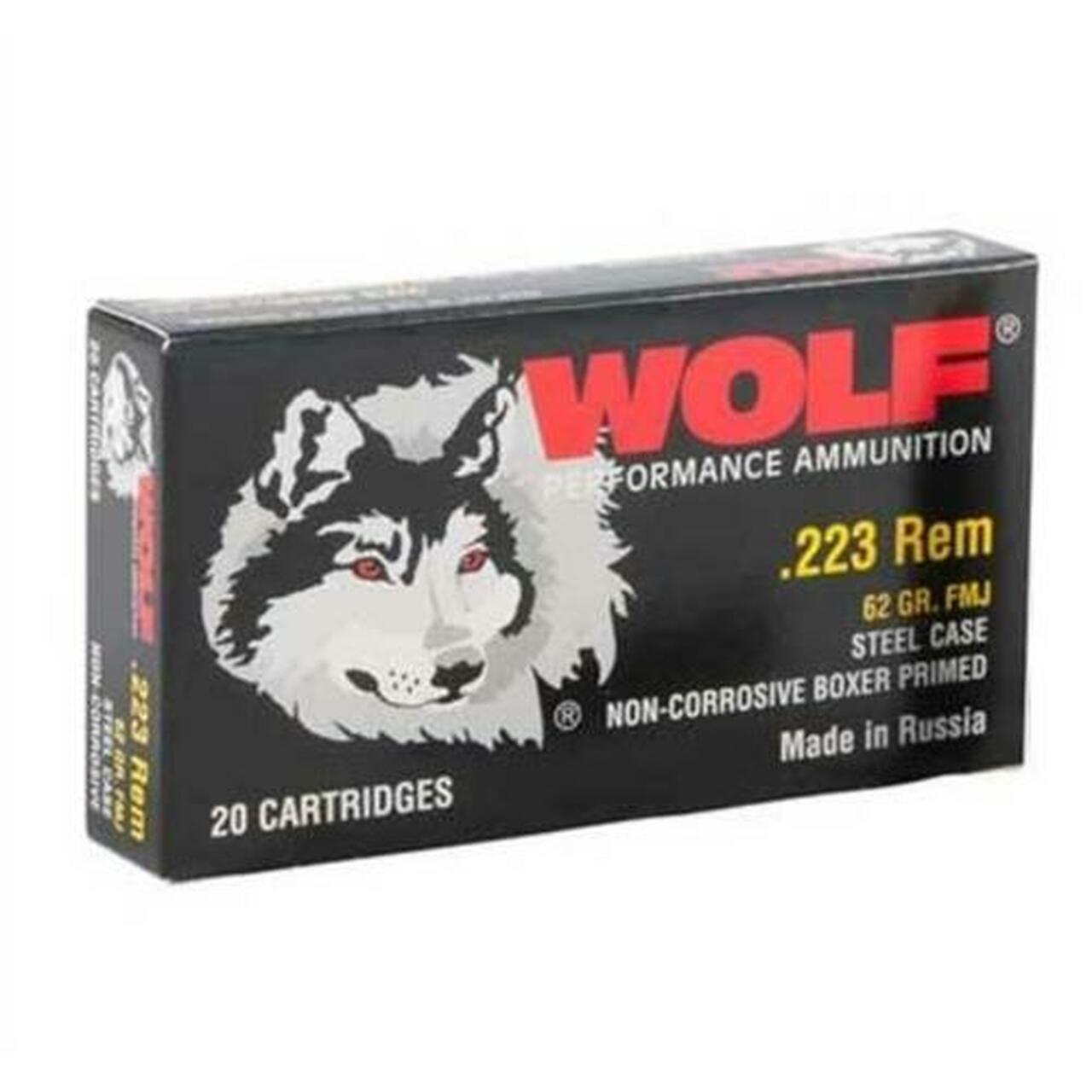 Image of Wolf 7.62x39 123gr, FMJ, Bi-metal 20rd/Box