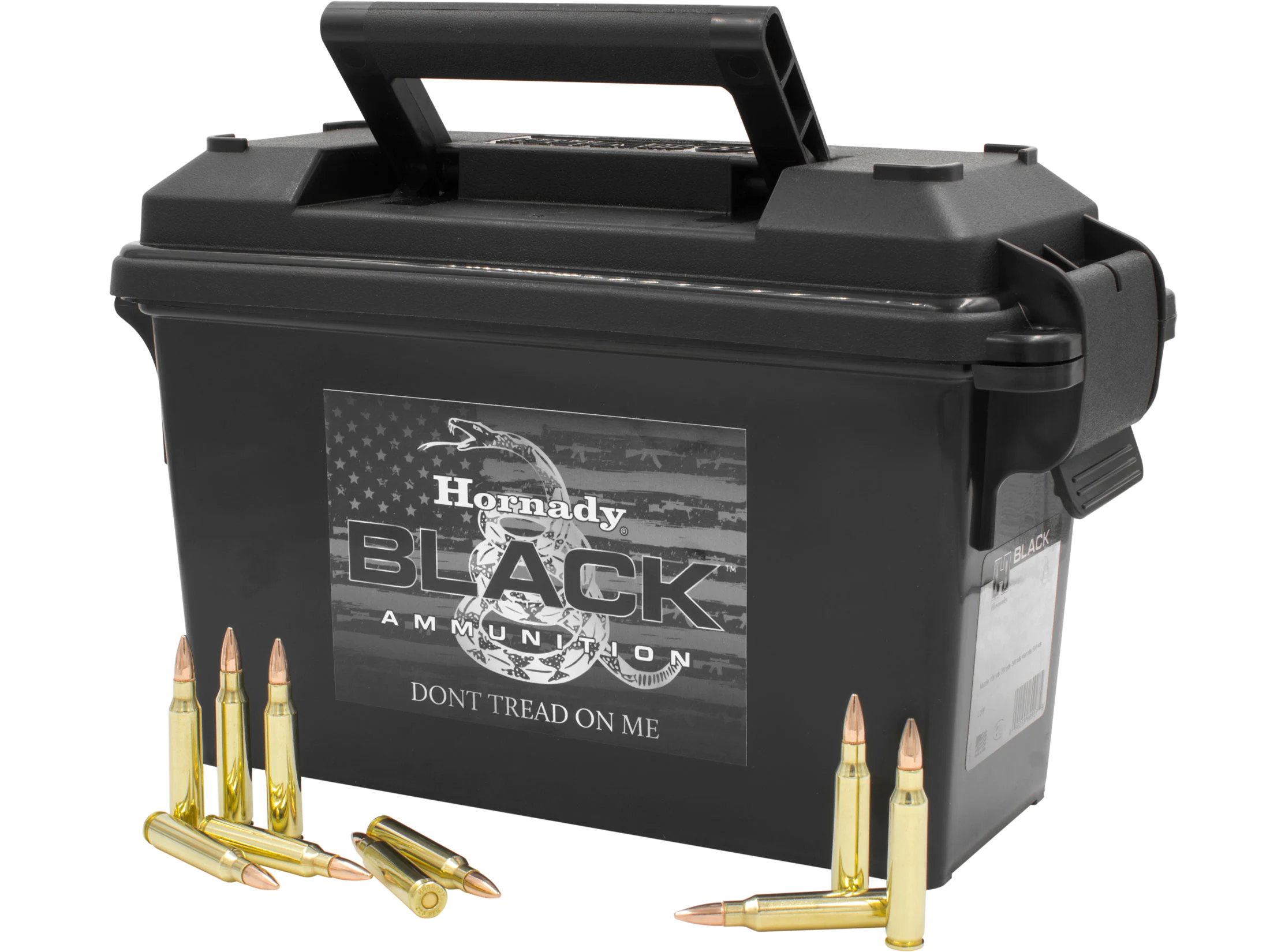 Image of Hornady BLACK Ammunition 5.56x45mm NATO 62 Grain Full Metal Jacket Ammo Can of 247