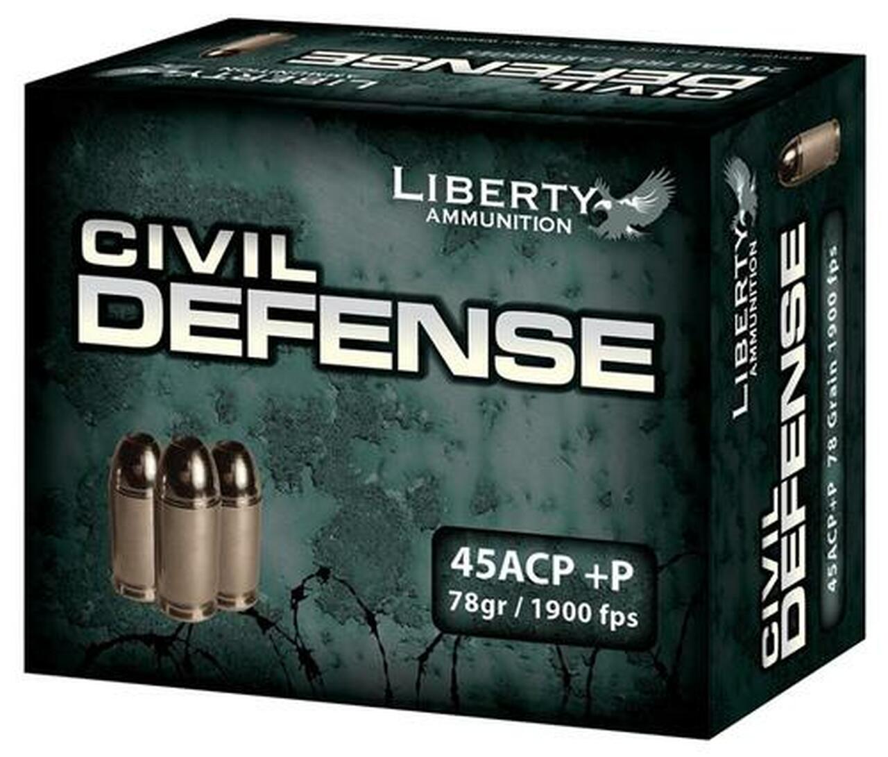 Image of Liberty Ammo Civil Defense 78gr, LF Fragmenting HP, 20rd Box