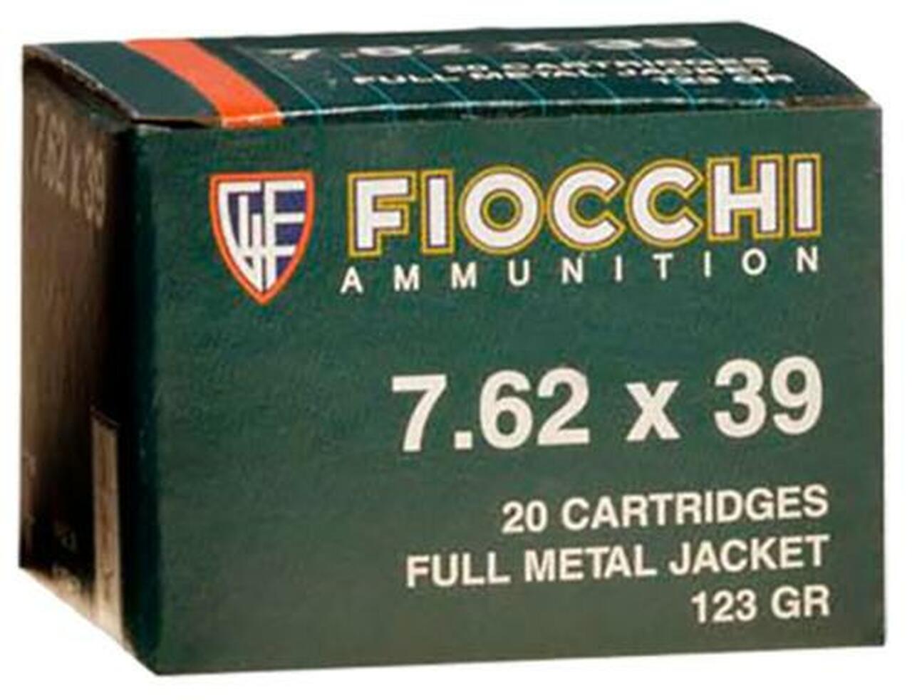 Image of Fiocchi 7.62X39, 123 gr, FMJ, 20rd Box