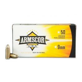 Image of Armscor 147 gr Full Metal Jacket 9mm Luger Ammo, 50/box - FAC95