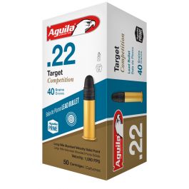 Image of Aguila Match .22 LR 40 gr Lead Solid Point Ammo, 50/box - 1B222514