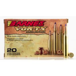 Image of Barnes Bullets VOR-TX 100 gr Tipped TSX Boat Tail .25-06 Rem Ammo, 20/box - 21557