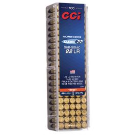 Image of CCI Clean-22 Sub-Sonic 40 gr Blue Lead Round Nose .22lr Ammo, 100/box - 934CC