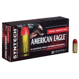 Image of Federal American Eagle Syntech Action Pistol 150 gr Syntech Jacket Flat Nose 9mm Ammo, 50/box - AE9SJAP1