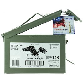 Image of Federal American Eagle 55 gr Full Metal Jacket .223 Rem/5.56 Ammo, 500/box - AE223BL5AC