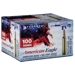 Image of Federal American Eagle 55 gr Full Metal Jacket .223 Rem Ammo, 100/box - AE223BLF