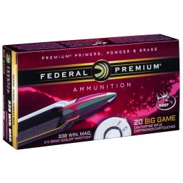 Image of Federal Premium 210 gr Nosler Partition 338 Win Mag Ammo, 20/box - P338A2