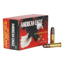 Image of Federal American Eagle 38 gr Jacketed Hollow Point .22lr Ammo, 40/box - AE 22