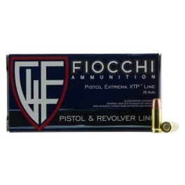 Image of Fiocchi Extrema 35 gr Jacketed Hollow Point .25 ACP Ammo, 50/box - 25XTP
