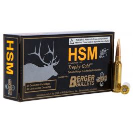 Image of HSM Ammunition Trophy Gold 140 gr Match Hunting Very Low Drag 6.5 Crd Ammo, 20/box - BER-65 Creedmoor 140VLD