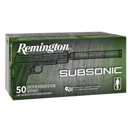 Image of Remington Subsonic 147 gr Flat Nose Enclosed Base 9mm Ammo, 50/box - S9MM9