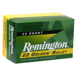 Image of Remington 22 Golden Bullet 29 gr Plated Lead Round Nose .22 Short Ammo, 100/box - 1000