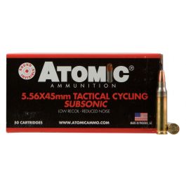 Image of Atomic Ammunition Tactical Cycling Subsonic 112 gr Soft Point Round Nose .223 Rem/5.56 Ammo, 50/box - 408