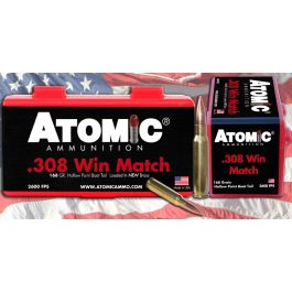 Image of Atomic Ammunition Match Tactical Law Enforcement 168 gr Sierra Tipped MatchKing .308 Win/7.62 Ammo, 20/box - 460