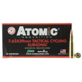 Image of Atomic Ammunition Tactical Cycling Subsonic 220 gr Hollow Point Boat Tail MatchKing 7.62x39mm Ammo, 50/box - 474
