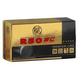 Image of RWS Rottweil R 50 Short Case 40 gr Lead Hollow Point .22lr Ammo, 50/pack - 2318602
