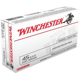 Image of Winchester Ammunition USA 230 gr Jacket Hollow Point .45 GAP Ammo, 50/box - USA45GJHP