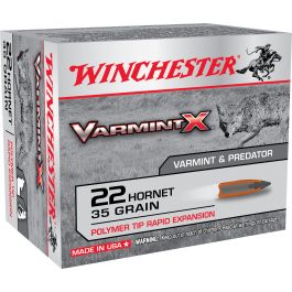 Image of Winchester Ammunition Varmint-X 35 gr Rapid Expansion .22 Hornet Ammo, 20/box - X22P