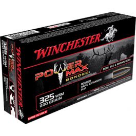 Image of Winchester Ammunition Power Max Bonded 220 gr Rapid Expansion, Protected Hollow Point .325 WSM Ammo, 20/box - X325WSMBP