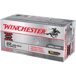 Image of Winchester Ammunition Super-X 40 gr Power-Point Hollow Point Copper-Plated .22lr Ammo, 50/box - X22LRPP