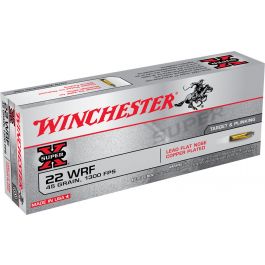 Image of Winchester Ammunition Super-X 45 gr Lead Flat Nose Copper-Plated .22 Win Rimfire Ammo, 50/box - 22WRF