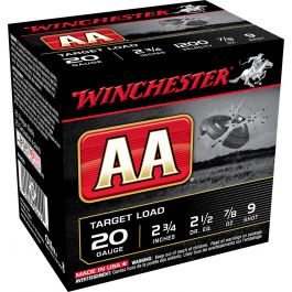 Image of Winchester Ammunition AA 2.75" 20 Gauge Ammo 9, 25/box - AA209