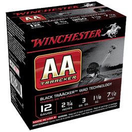 Image of Winchester Ammunition AA Black Traacker Wad Tech 2.75" 12 Gauge Ammo 7-1/2, 25/box - AAHA127TB