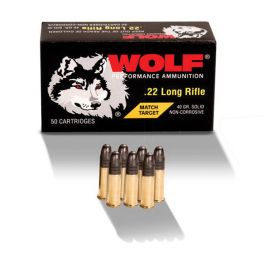 Image of Wolf Performance Match Extra 40 gr RN .22lr Ammo, 50/box - A22XTRA