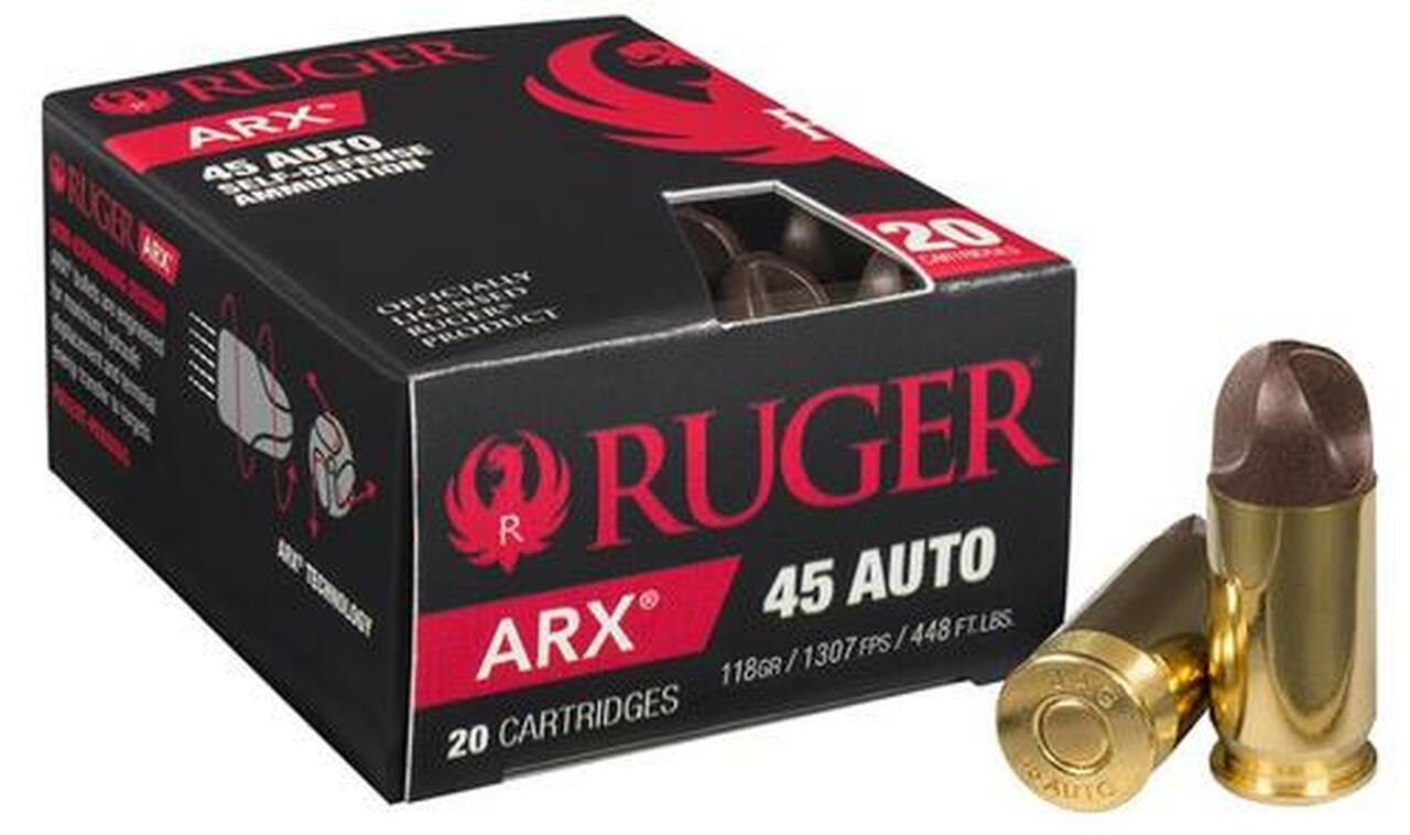 Image of Ruger Inceptor ARX Self Defense Ammo, 45 ACP 118 Gr, 20 Rd Box