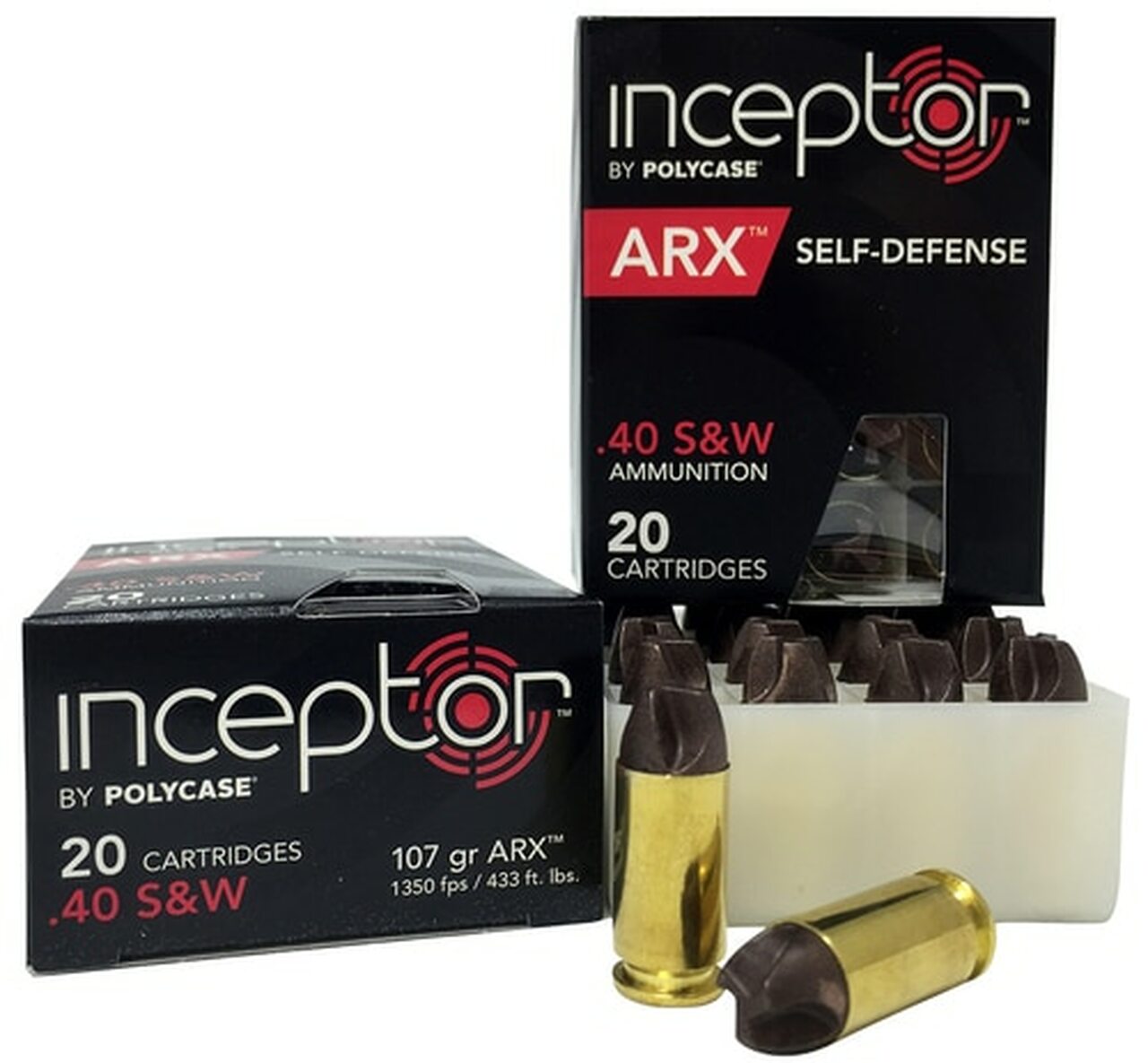 Image of PolyCase Ammo Inceptor ARX 40S&W 107gr, 20rd/Box