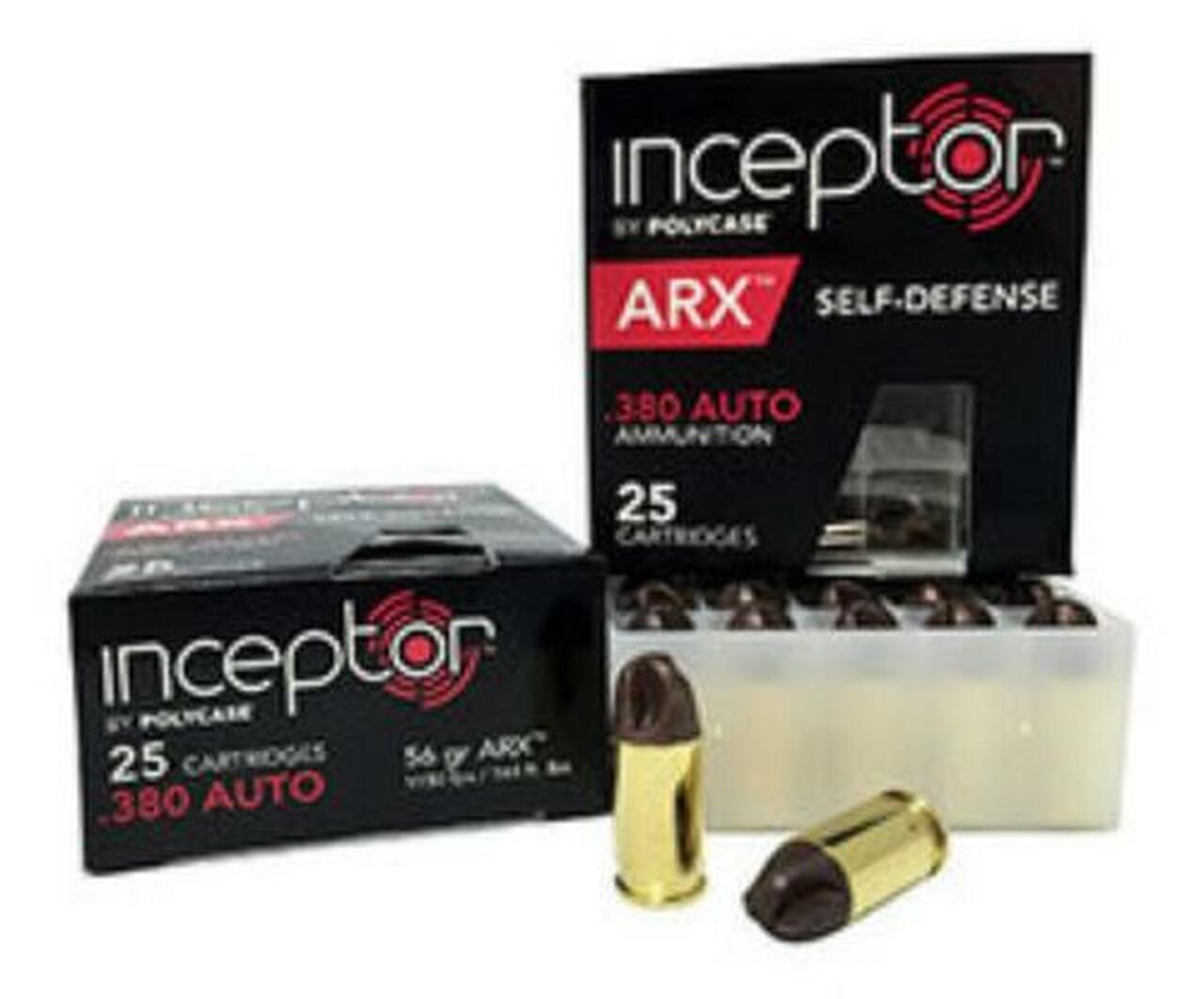 Image of Polycase Inceptor ARX Self Defense Ammo, .380 ACP 56 Gr, 25rd box