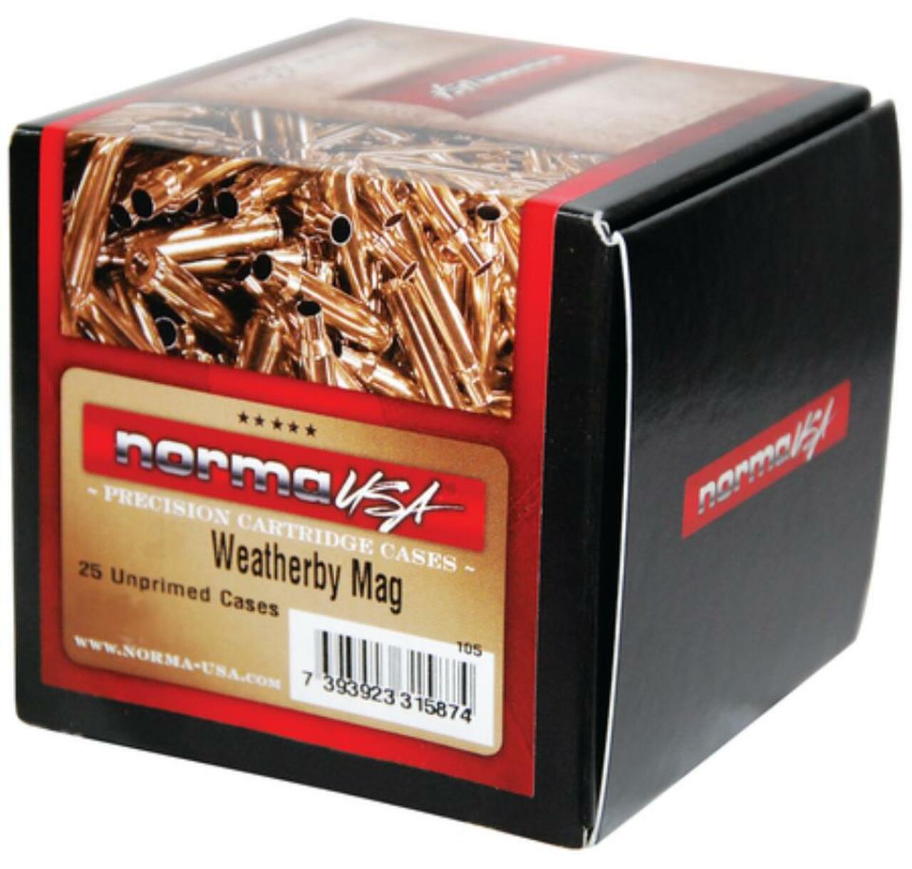 Image of Norma Ammunition Norma Weatherby Unprimed Brass Cases 7mm Weatherby Magnum