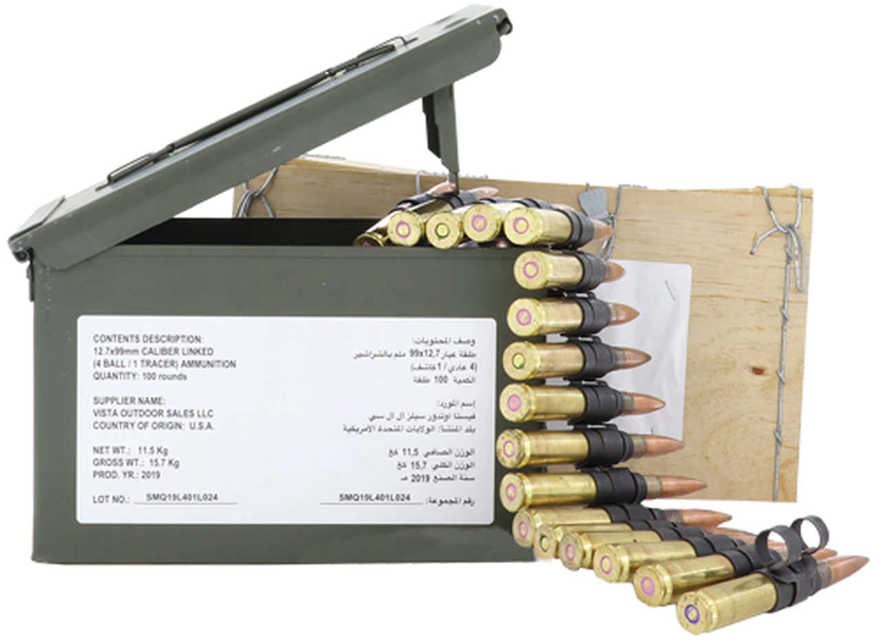 Image of Federal Ammo .50 Bmg M33 Ball M17 Tracer 4:1 Linked 100Rds