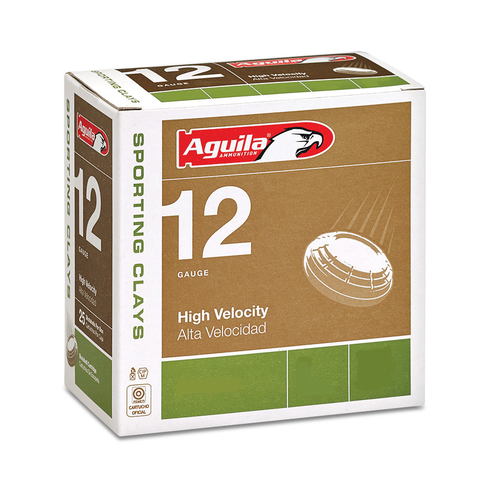 Image of Aguila High Velocity Sporting Clays Shotshells 12 ga 2-3/4" 1oz 1325 fps #8 25/ct