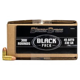 Image of Blazer Brass .45 ACP 230gr FMJ 300 Round Black Bulk Box Ammunition - 5230BF300