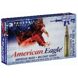 Image of American Eagle Training 55gr FMJBT 5.56 NATO Ammo, 100/box - XM193BL