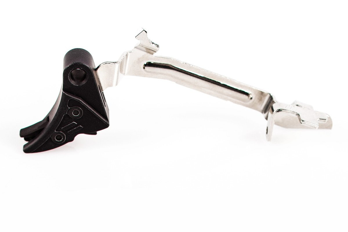 Image of ZEV Technologies PRO Curved Face Glock Gen 1-4 Trigger Upgrade Bar Kit 9mm - Black/Black Safety Pad (Small)