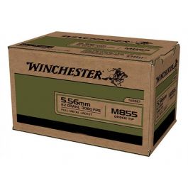 Image of Winchester M855 62 gr FMJ 5.56x45mm Ammunition 1000 Rounds - WM8551000